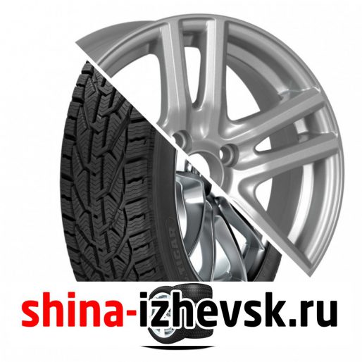Колесо в сборе Tigar Winter 185/60 R15 T 88 + Tech Line 529 6xR15 4×100 ET40 DIA60.1 Серый в Ижевске